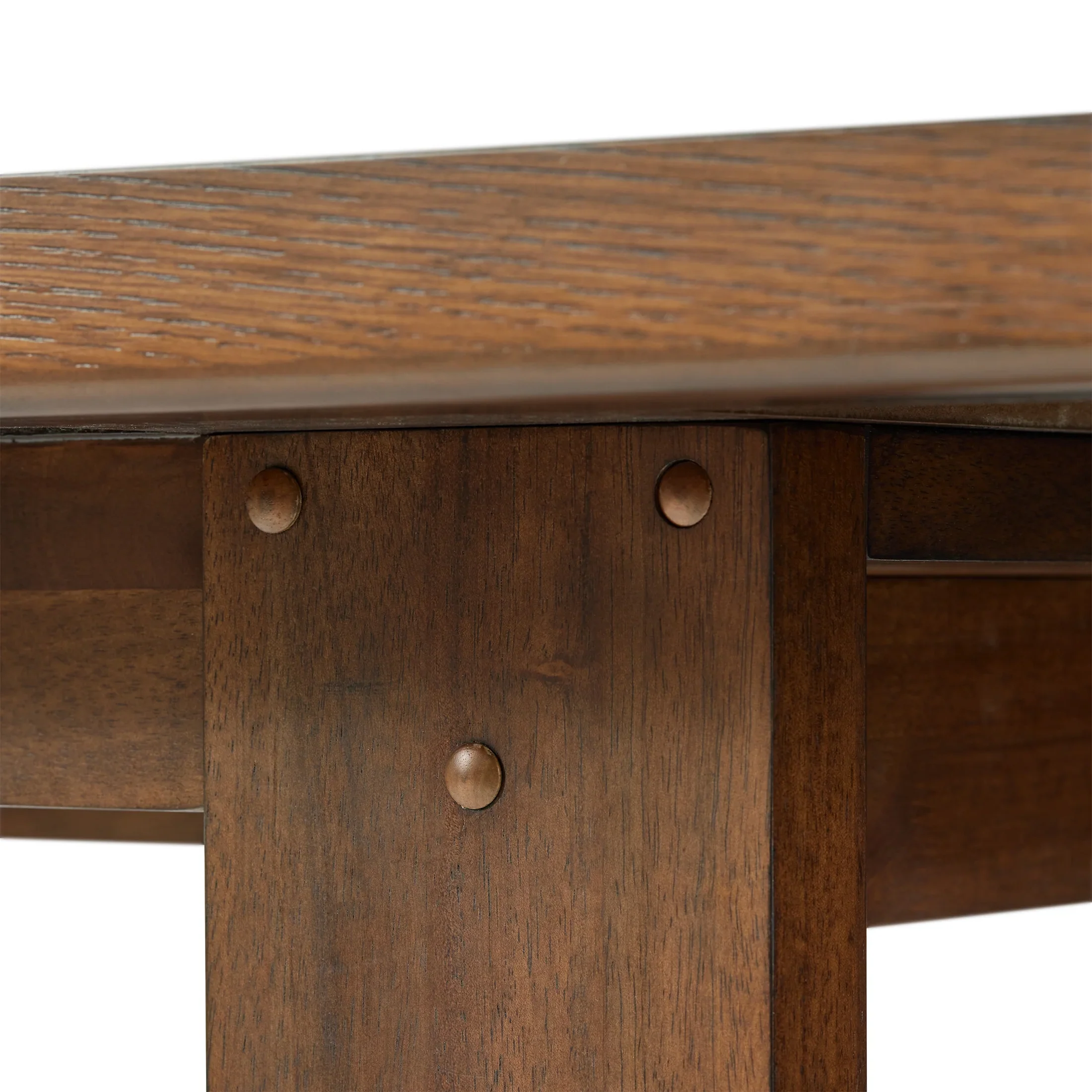 Better Homes & Gardens Ezra Collection Rectangular Double Pedestal Dining Table, 70 in, Walnut
