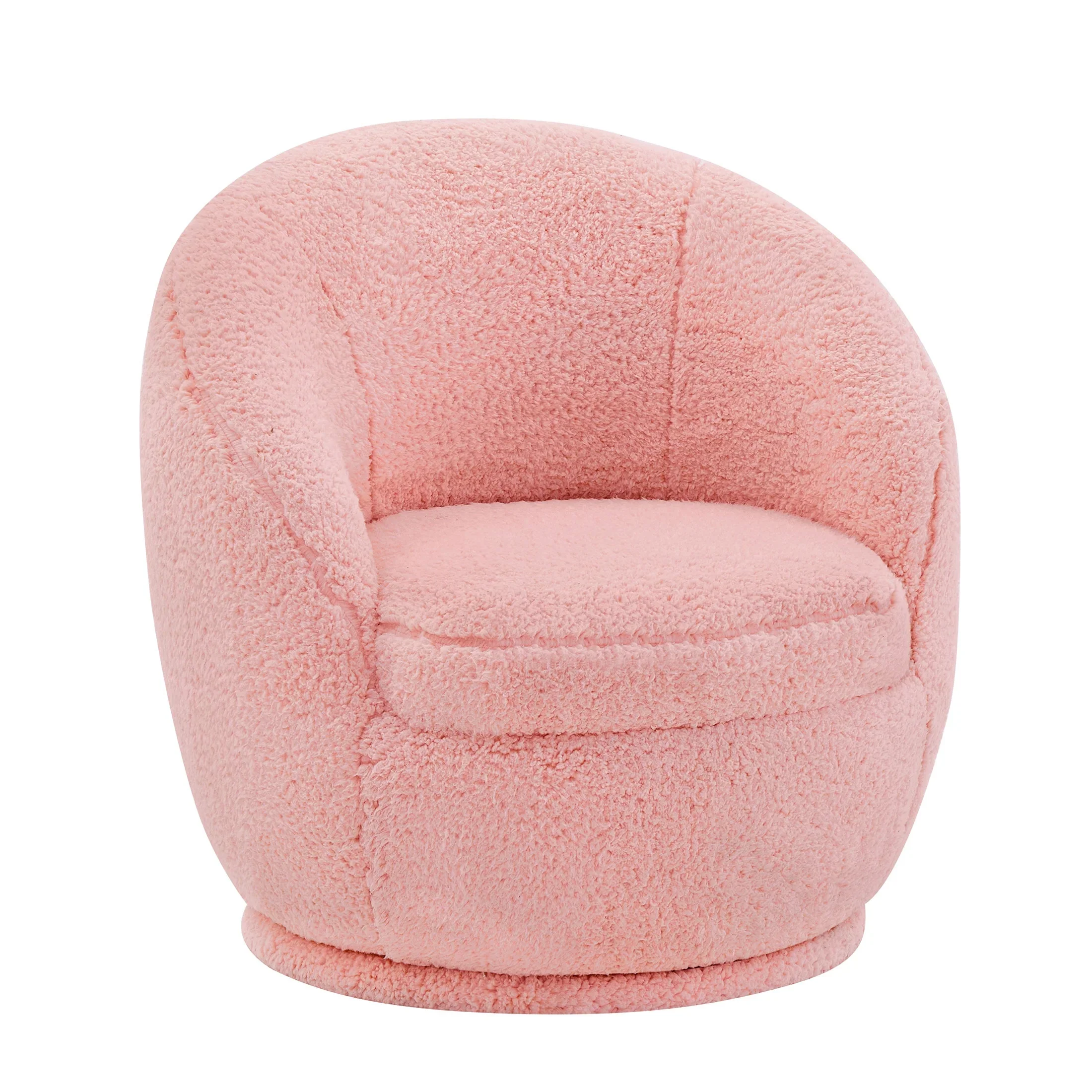 Better Homes & Gardens Mira Kids Swivel Chair, Cream Faux Shearling