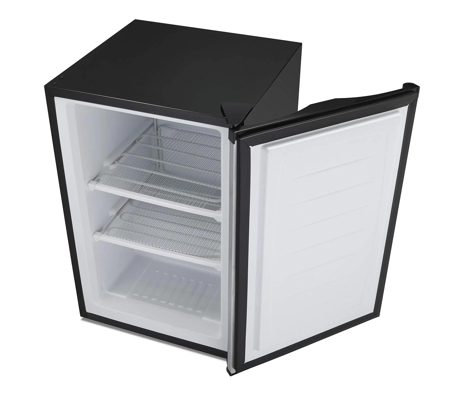 3.2Cu.ft Upright Freezer, Compact Freezer with Removable Shelves, Adjustable Thermostat for Home/Kitchen/Office, Black(Black) - Image 4