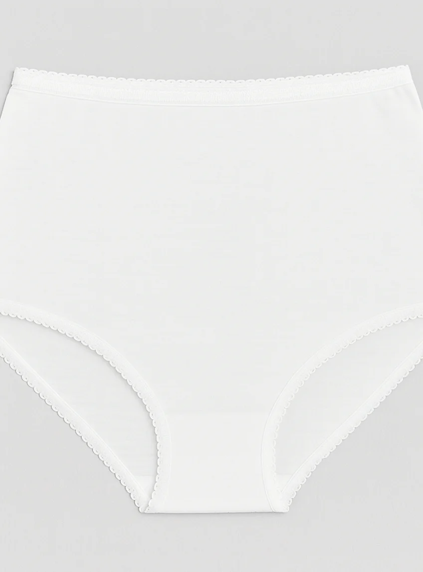 Culotte unie femme coton blanc
