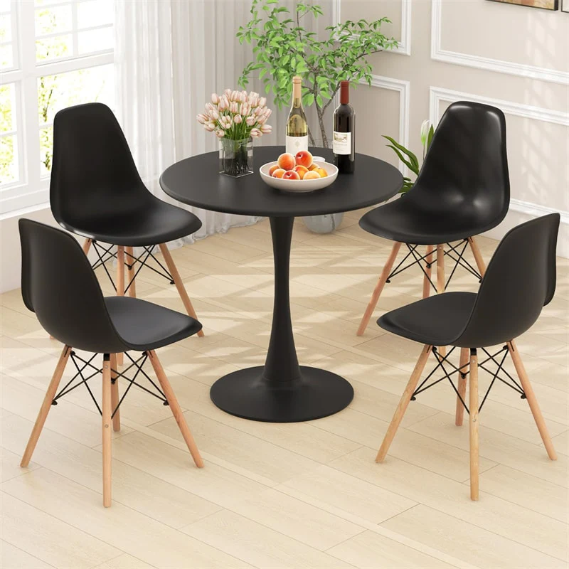 Modern 5-Piece Round Dining Table Set for 4, 32