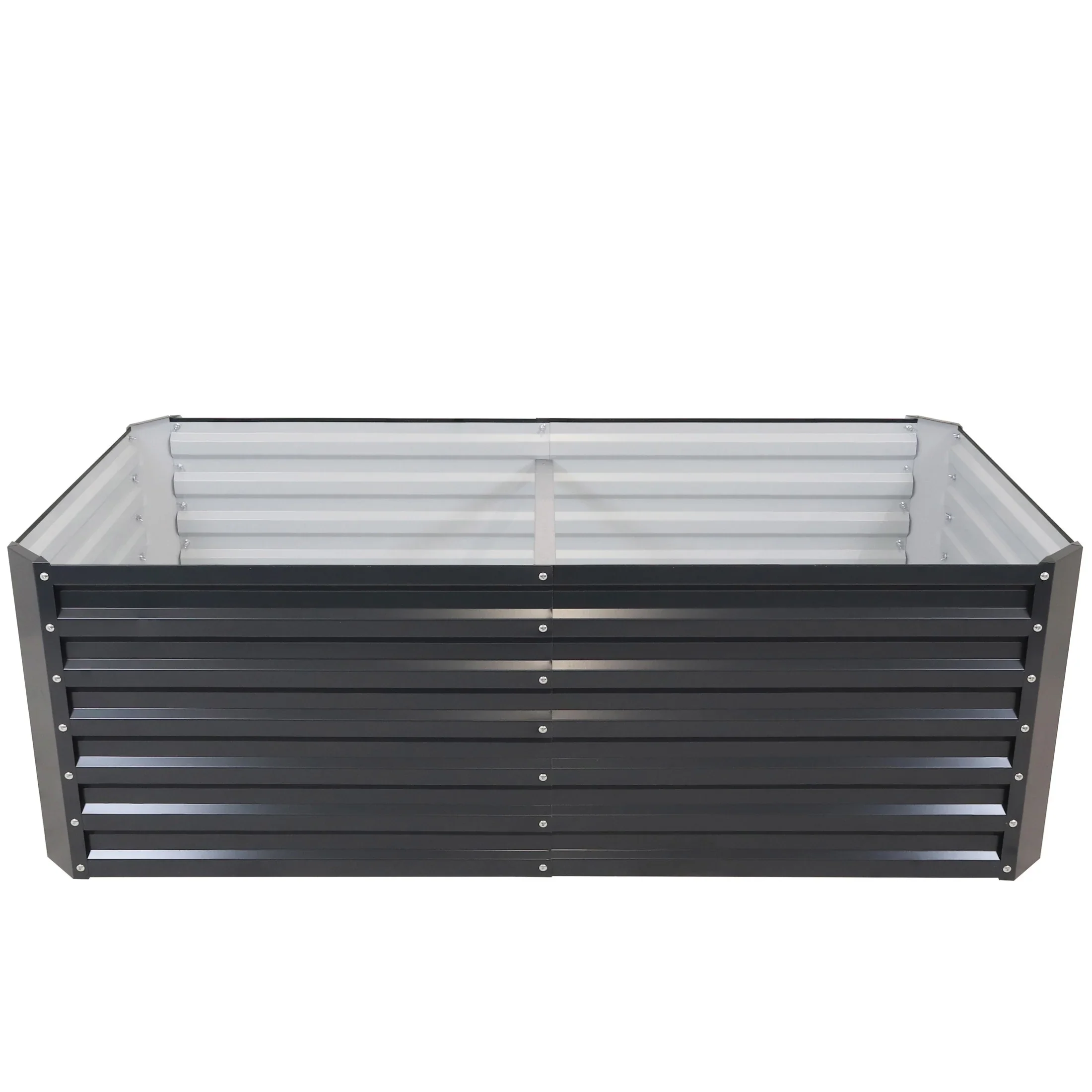 Sunnydaze 71 x 35.5 x 23.5 Rectangular Silver Galvalume Steel Raised Garden Bed