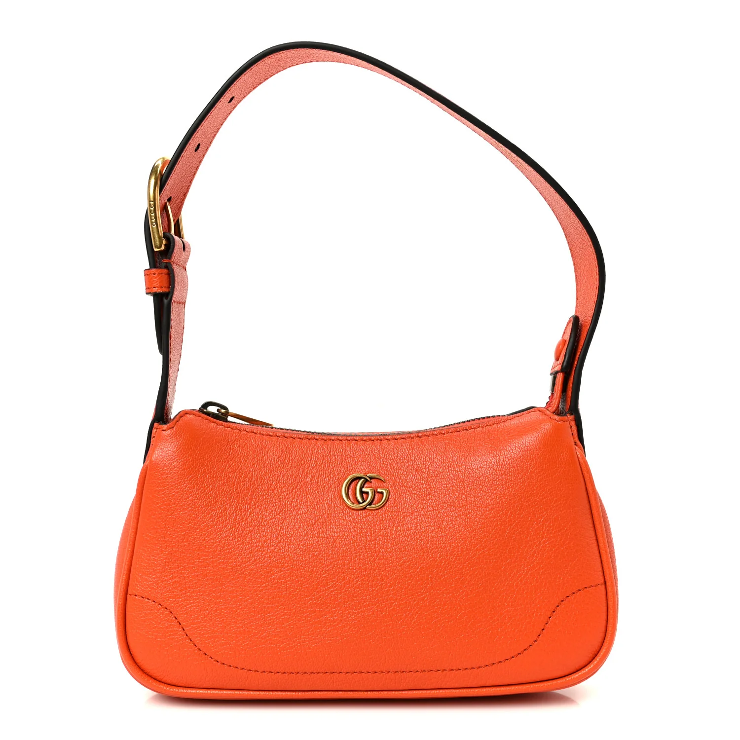 Goatskin Mini Aphrodite Shoulder Bag Orange