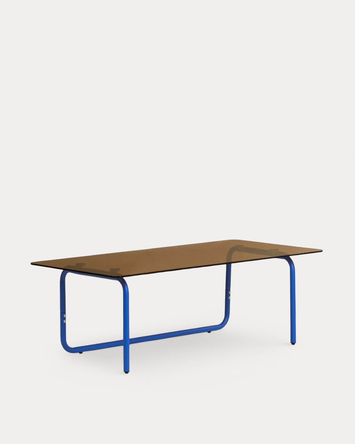 Mitha - Mesa de Centro de Exterior de Metal y Cristal Templado (120x60 cm) Mitha