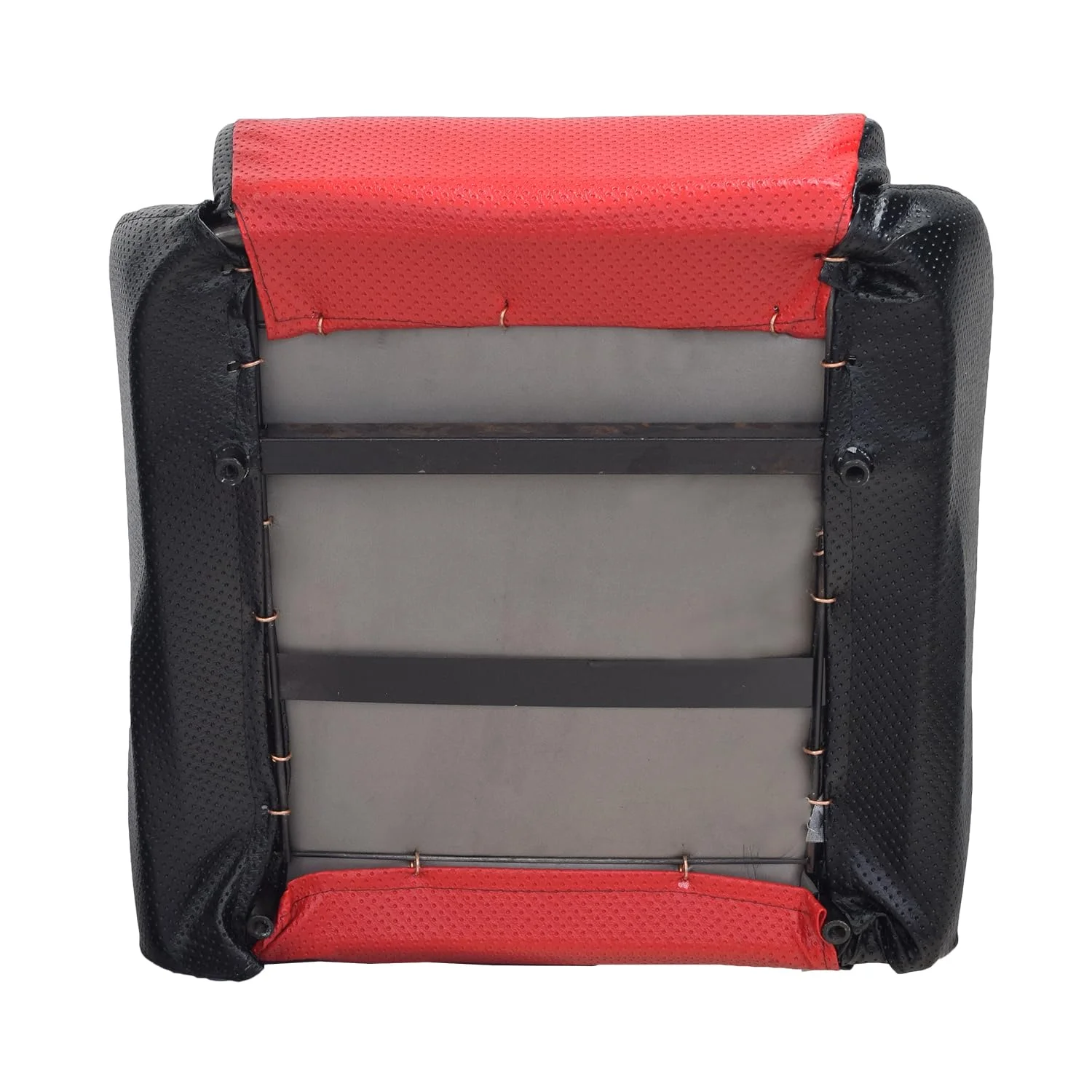 Red Single Seat for Go-Karts Red Padded Racing Seat with Curved Seat Back Vents, Two Tone Red and Black Upholstery, Single Go Kart Seat, Racing Seat, Replacement Seat with Padding - Image 5