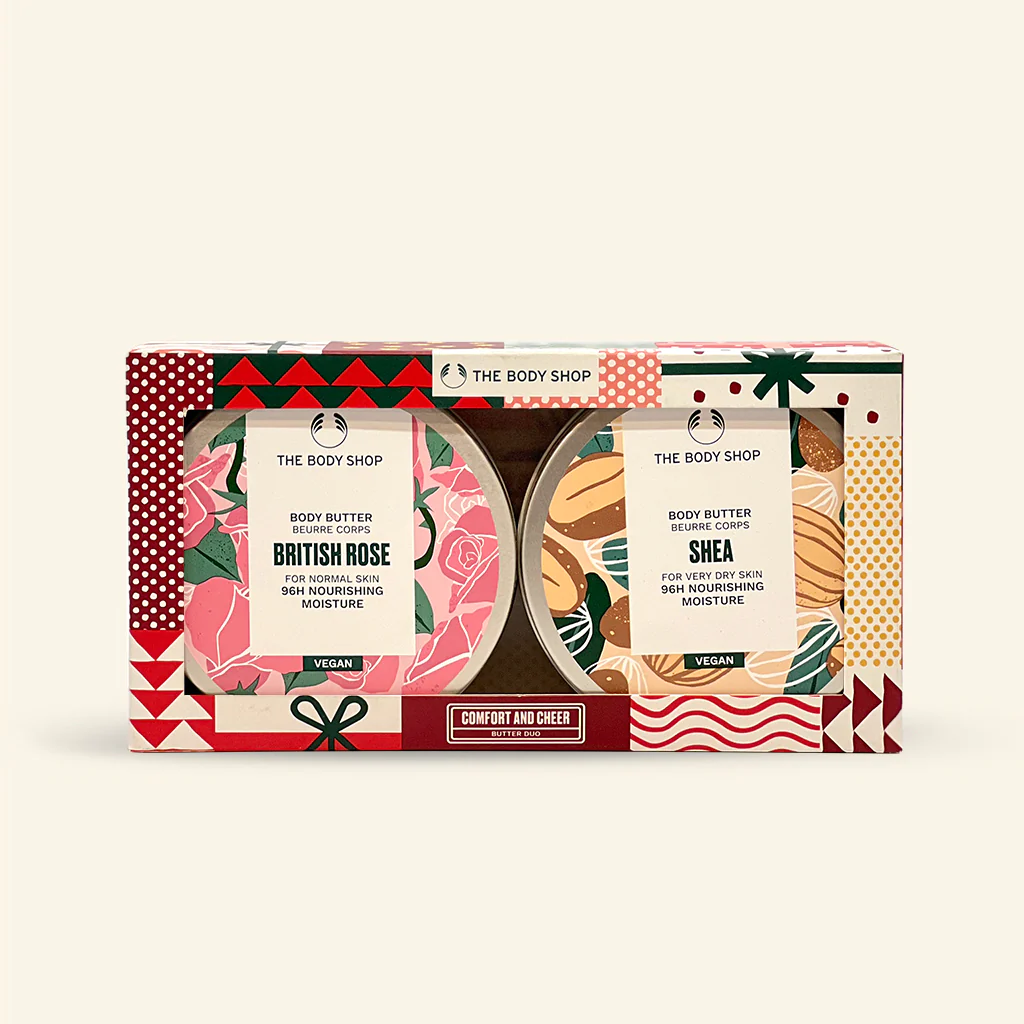 Comfort and Cheer Shea & British Rose Body Butter Duo