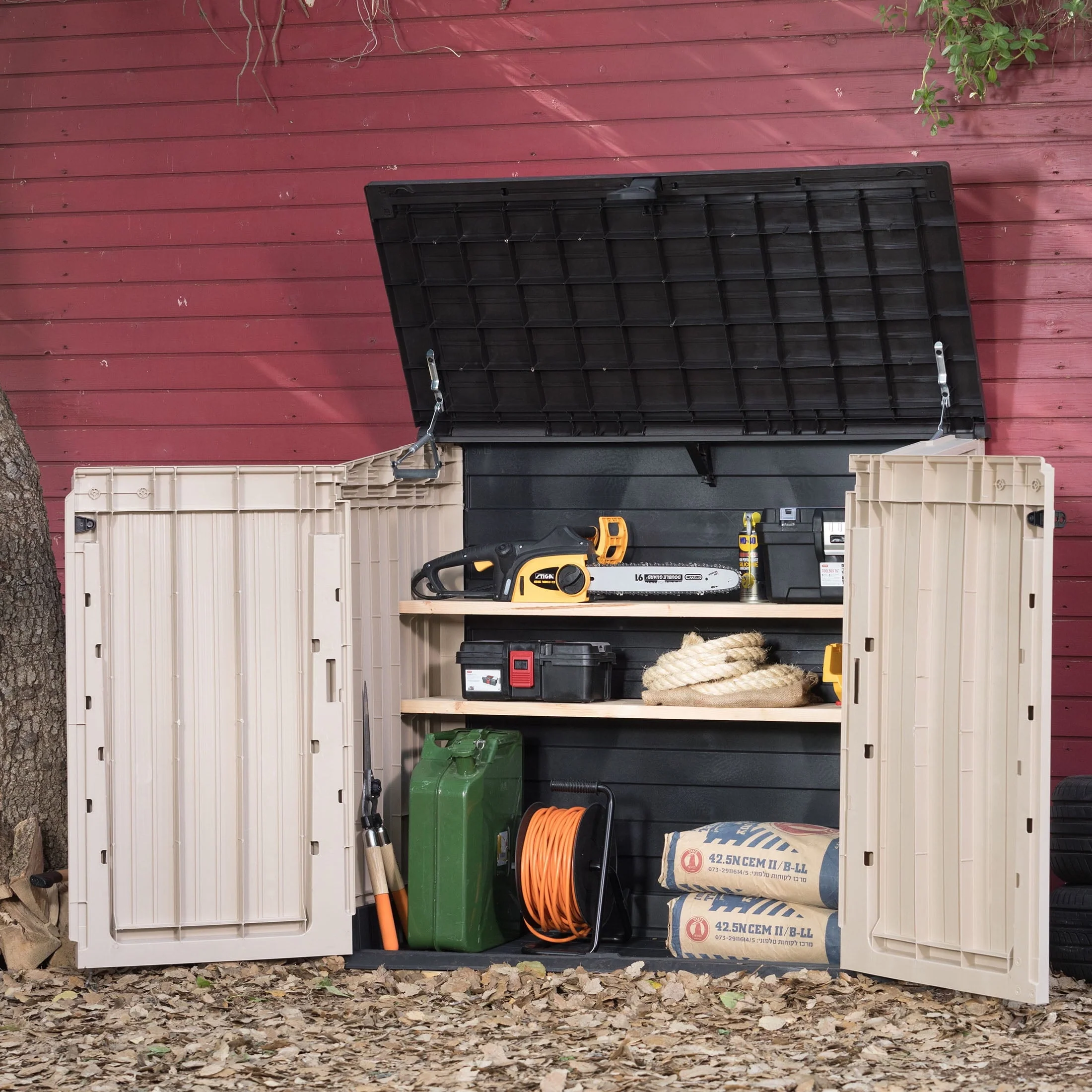 Store-It-Out Midi 30-Cu Ft All-Weather Resin Storage Shed, Beige - Image 6
