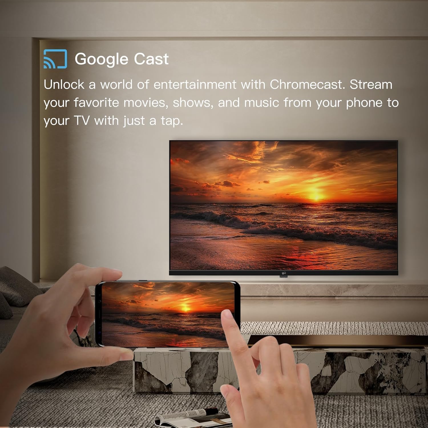 FPD 50 Inch Smart TV  4K LED Google TV with Google Play Built-in Google Cast  HDR 10  MEMC  Voice Remote  Dolby Audio  UHD Stream Live Television (CG50-C3 2024)