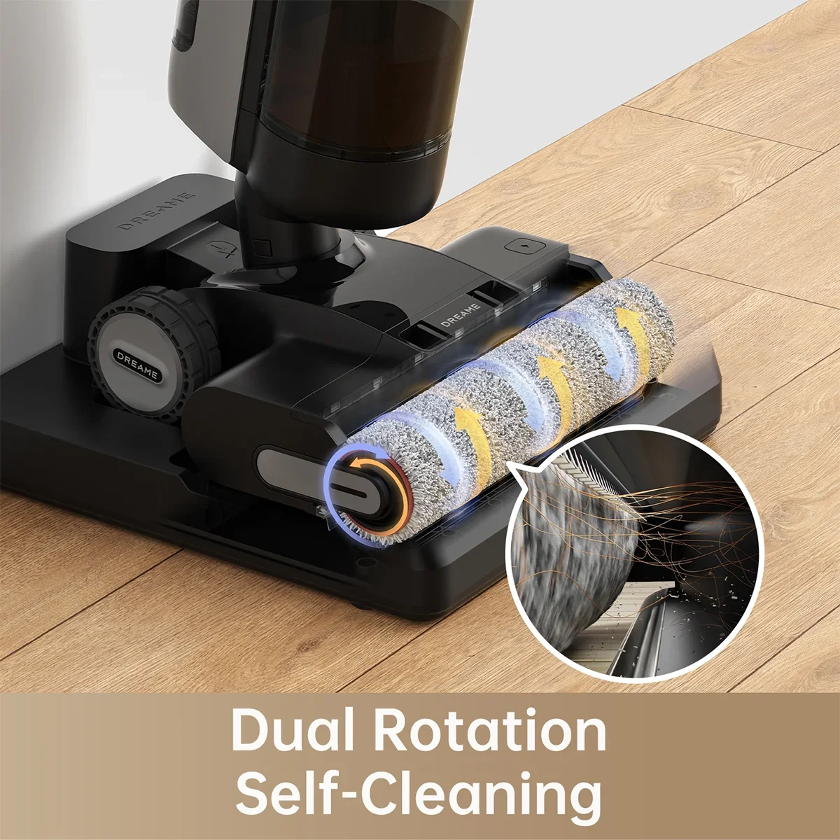 Dreame Cordless Wet/Dry Vacuum Cleaner, Dual-Edge Brushes, 600ml water tank, Self-Propulsion, K20