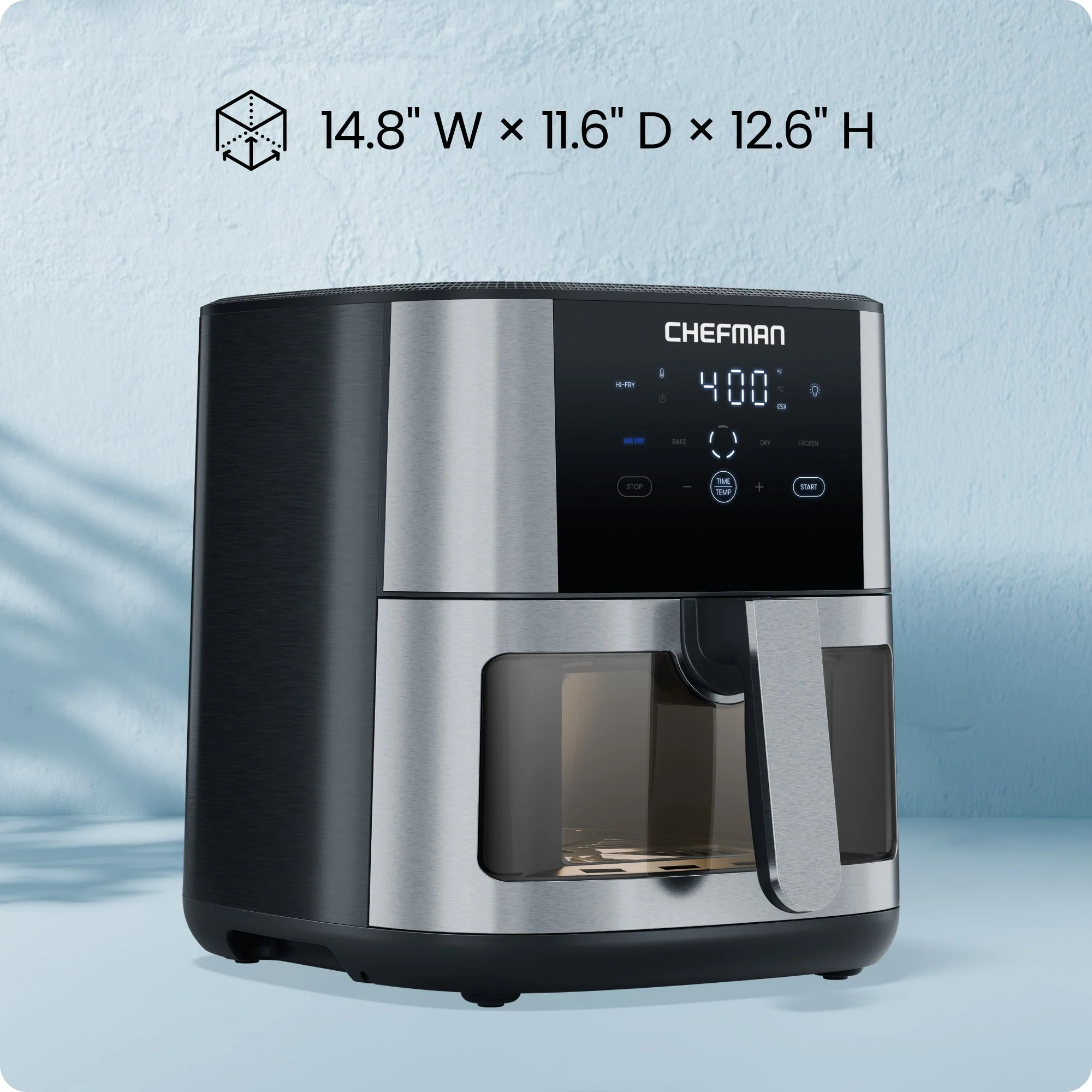 Turbofry Easy View 8 Qt. Stainless Steel Air Fryer