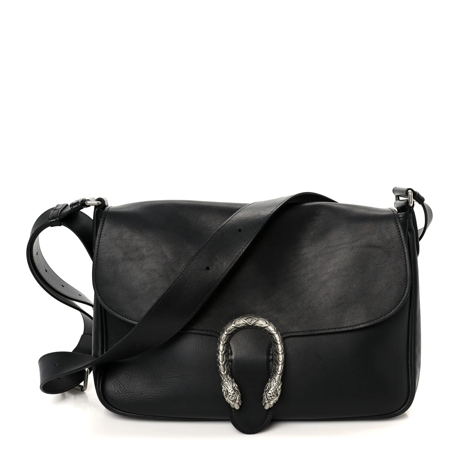 Calfskin Dionysus Messenger Bag Black