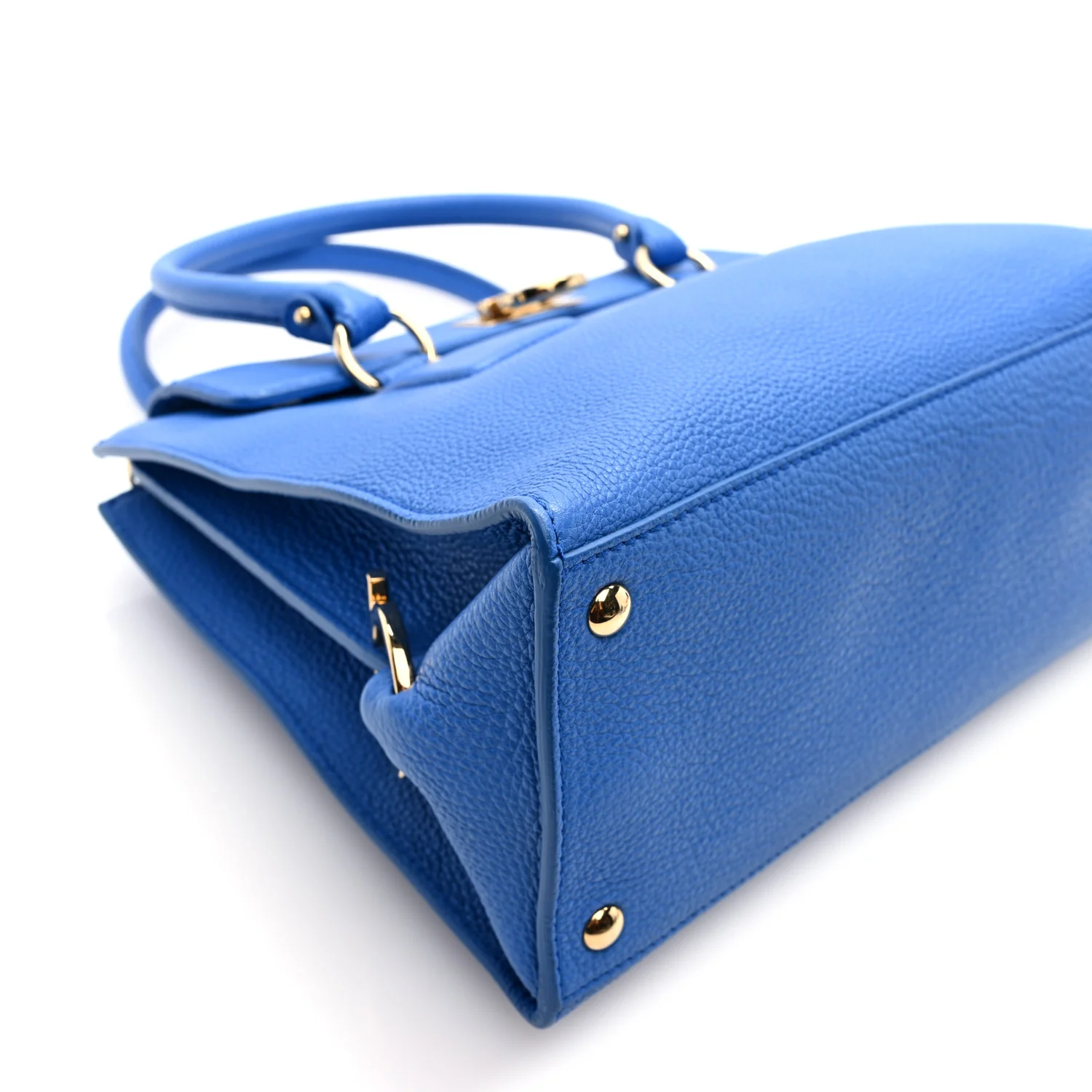 Calfskin Lotty Satchel Bleu Indien