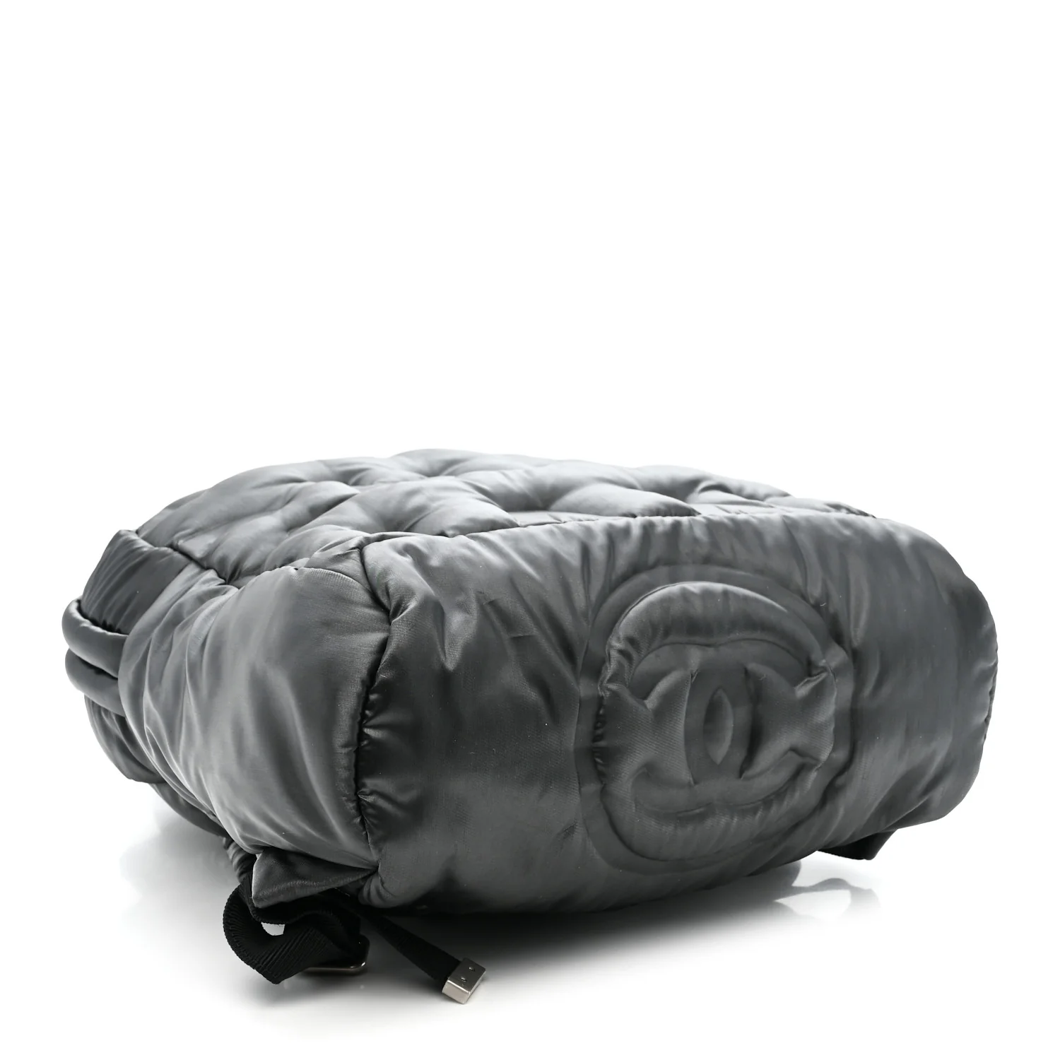 Nylon Embossed Small Doudoune Backpack Grey