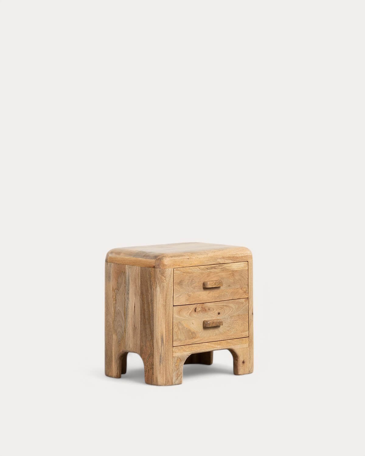 Reichel - Mesita de Noche con 2 Cajones de Madera de Mango (54,5x40 cm) Reichel