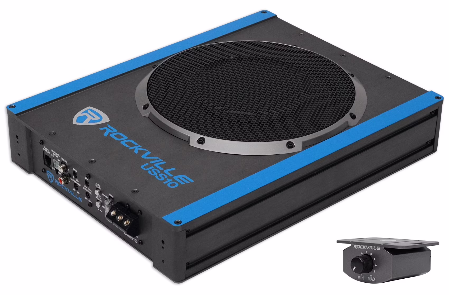 USS10 10" 800w Slim Under-Seat Active Powered Car/Truck Subwoofer Sub