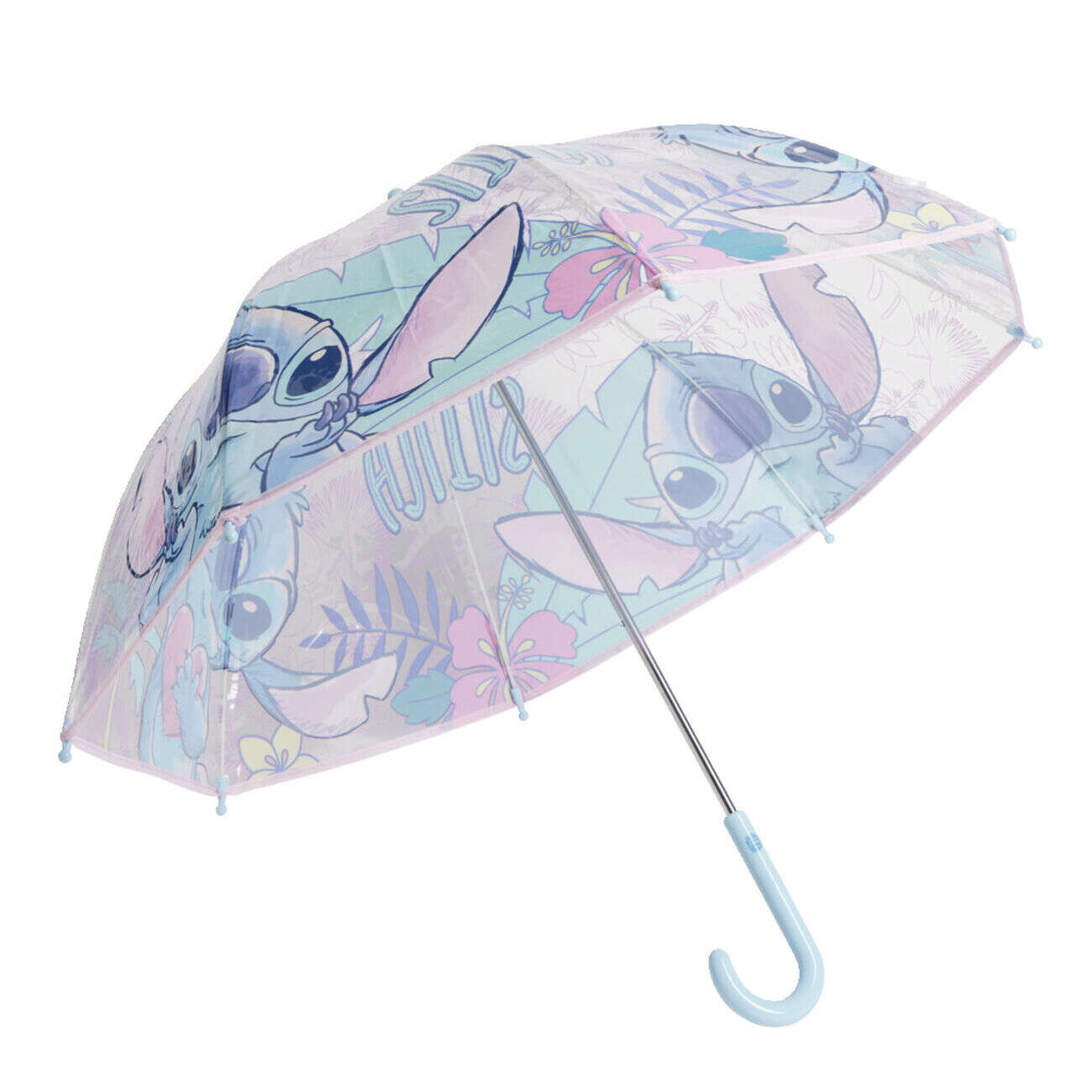 Parapluie bulle Stitch rose polyester et métal