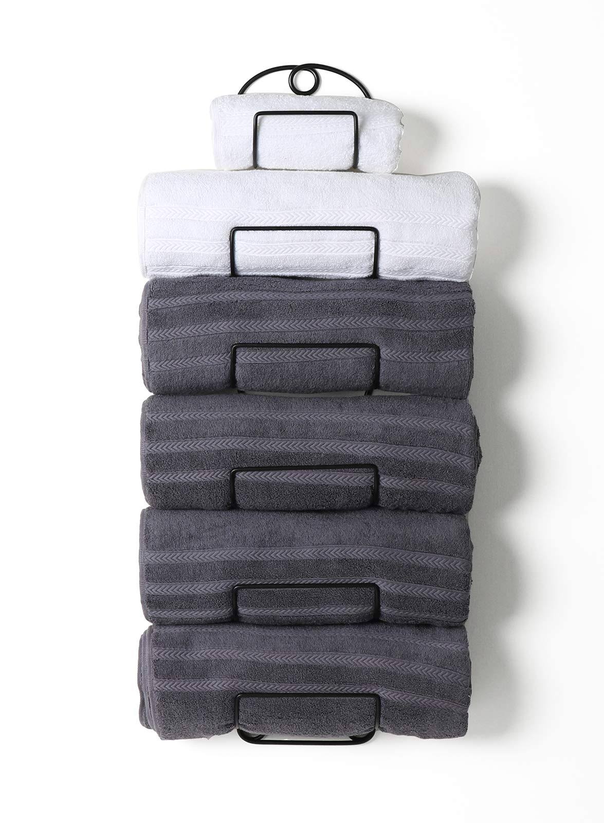 Soduku Towel Rack Wall Mounted Metal Wine Rack Towel Shelf for Bathroom
