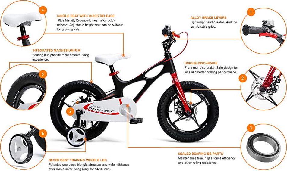 Royalbaby 18 in Magnesium Space Shuttle Kid - S Bike. White