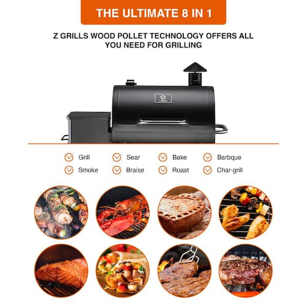590 sq. in. Pellet Grill and Smoker. Stainless Steel
