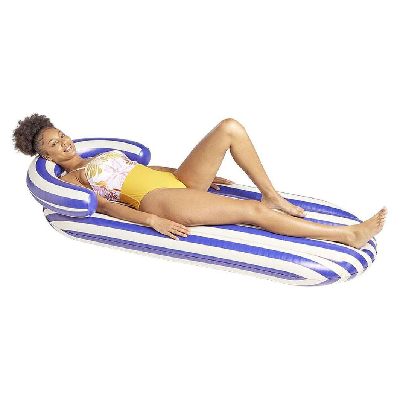 Fauteuil gonflable à rayures 180x65cm - 3 modèles