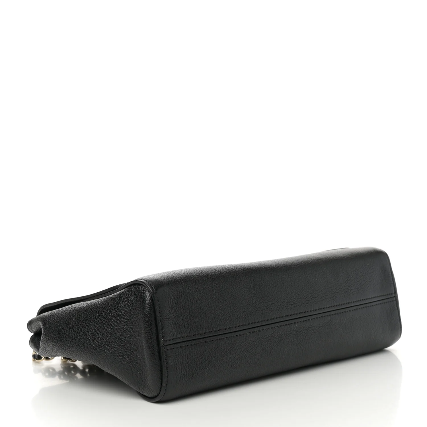 Glossy Goatskin Medium Lily Black