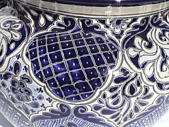 Big-Sized Zacan Mexican Colors Talavera Ceramic Garden Pot