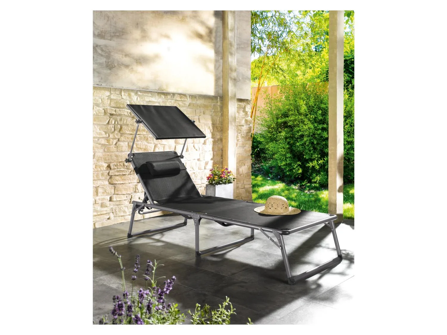 LIVARNO home Bain de soleil en aluminium Houston, gris