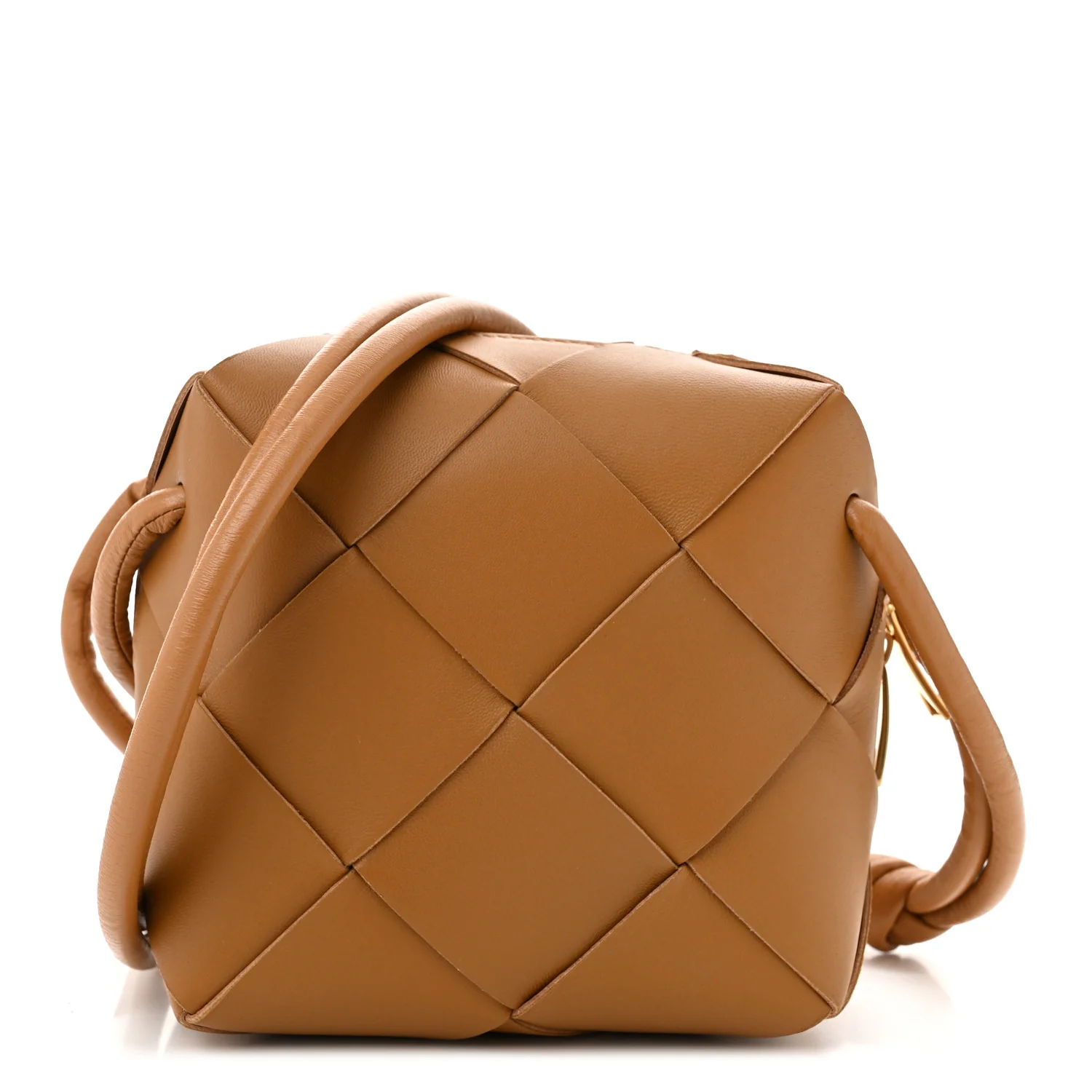 Lambskin Maxi Intrecciato Mini Cassette Camera Bag Acorn