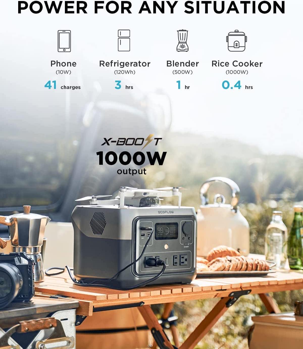 RIVER 2 Max Portable Power Station 512Wh Capacity.Solar Generator.1000W AC Output for Outdoor Camping.Home Backup.Emergency.RV.off-Grid - Image 5