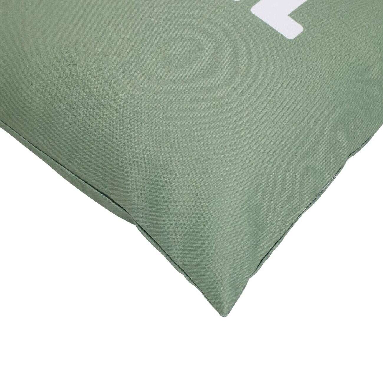 Coussin de jardin rectangulaire Monsieur apéro soleil vert et blanc 40x60cm
