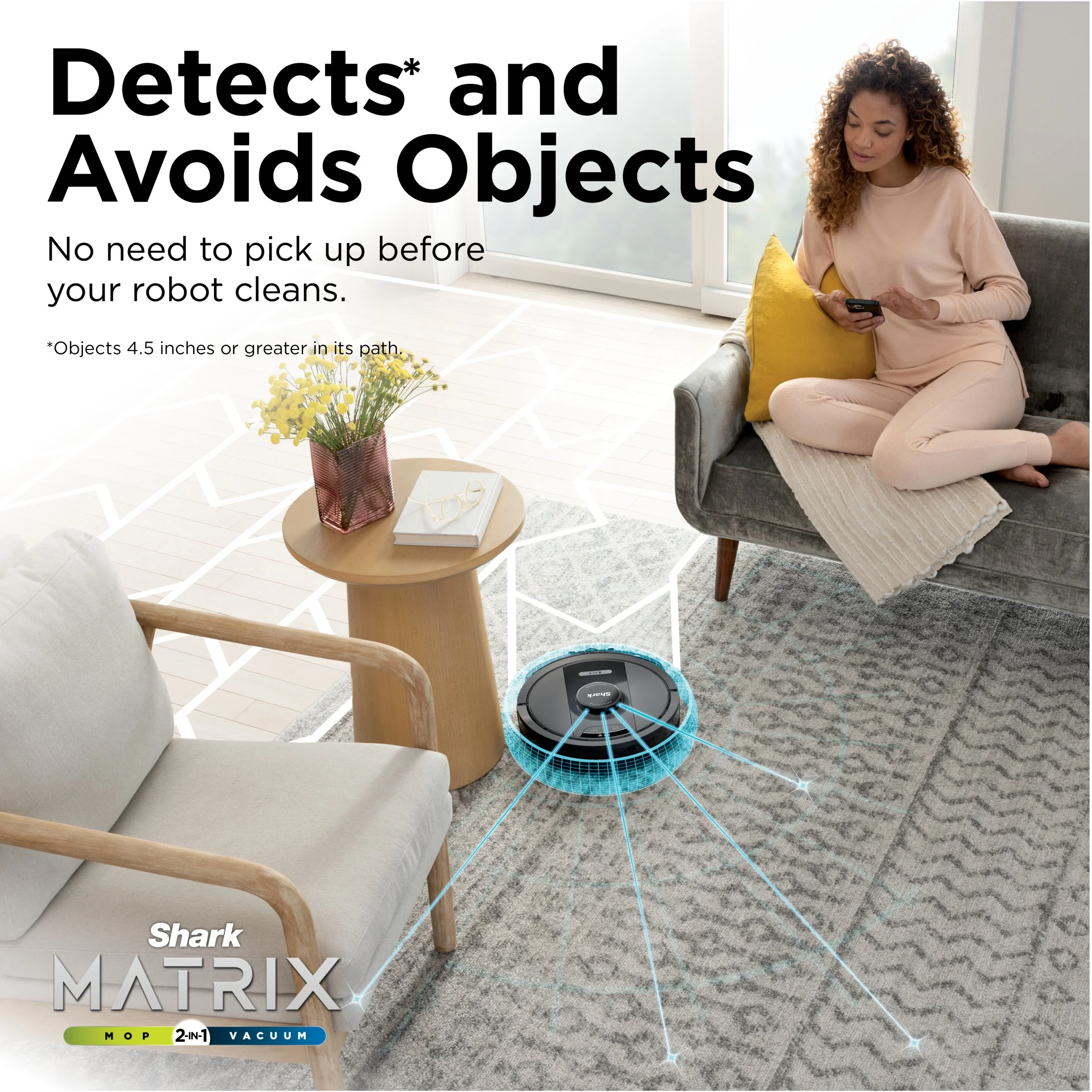 Matrix Robot Vacuum Mop, Auto Empty, Carpets and Hard Floors, 30-Day Capacity Base, Precision Home Mapping, Pet-Friendly, Wi-Fi, RV2400WS - Image 8
