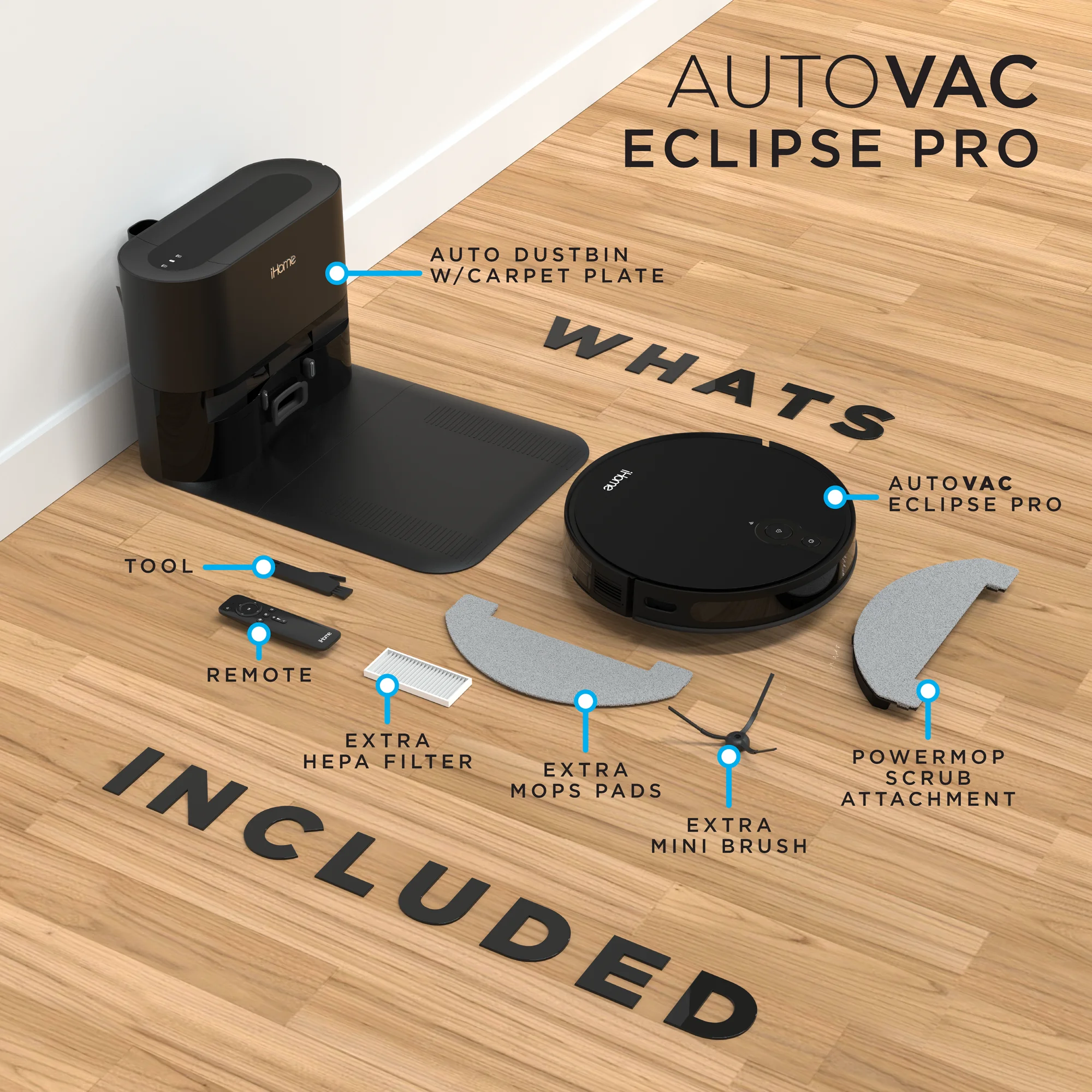 AutoVac Eclipse Pro 3-in-1 Robot Vacuum and Vibrating Mop, Homemap Navigation - Image 6