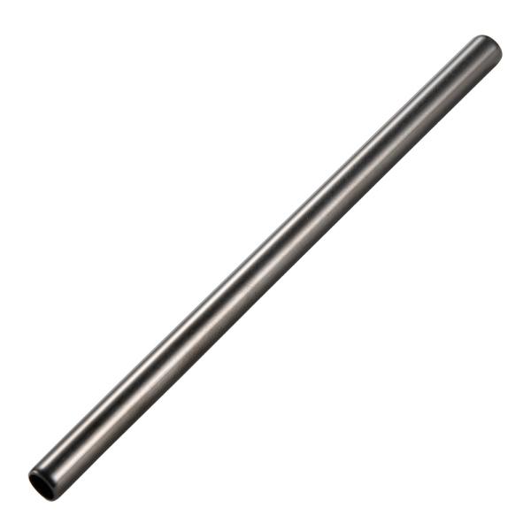 Steelpipe sugerør 15 cm gun metal