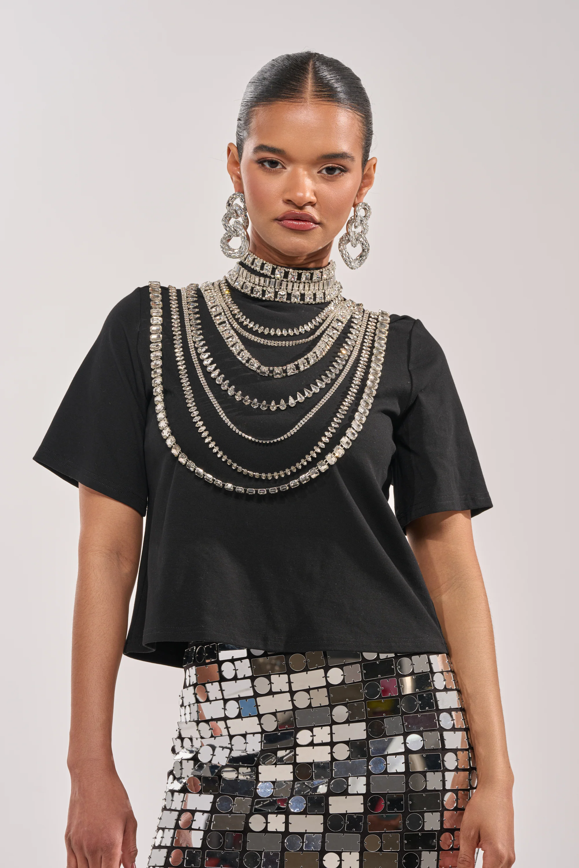 ROYALTY RHINESTONE TEE - Akira Store