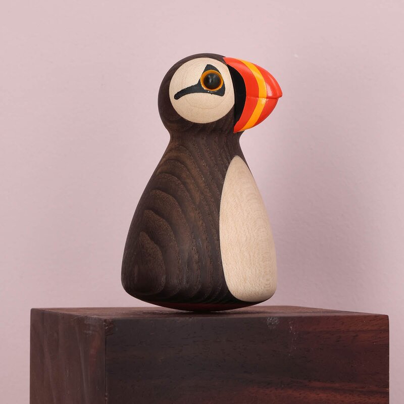 Puffy Puffin trefigur 9 cm ask