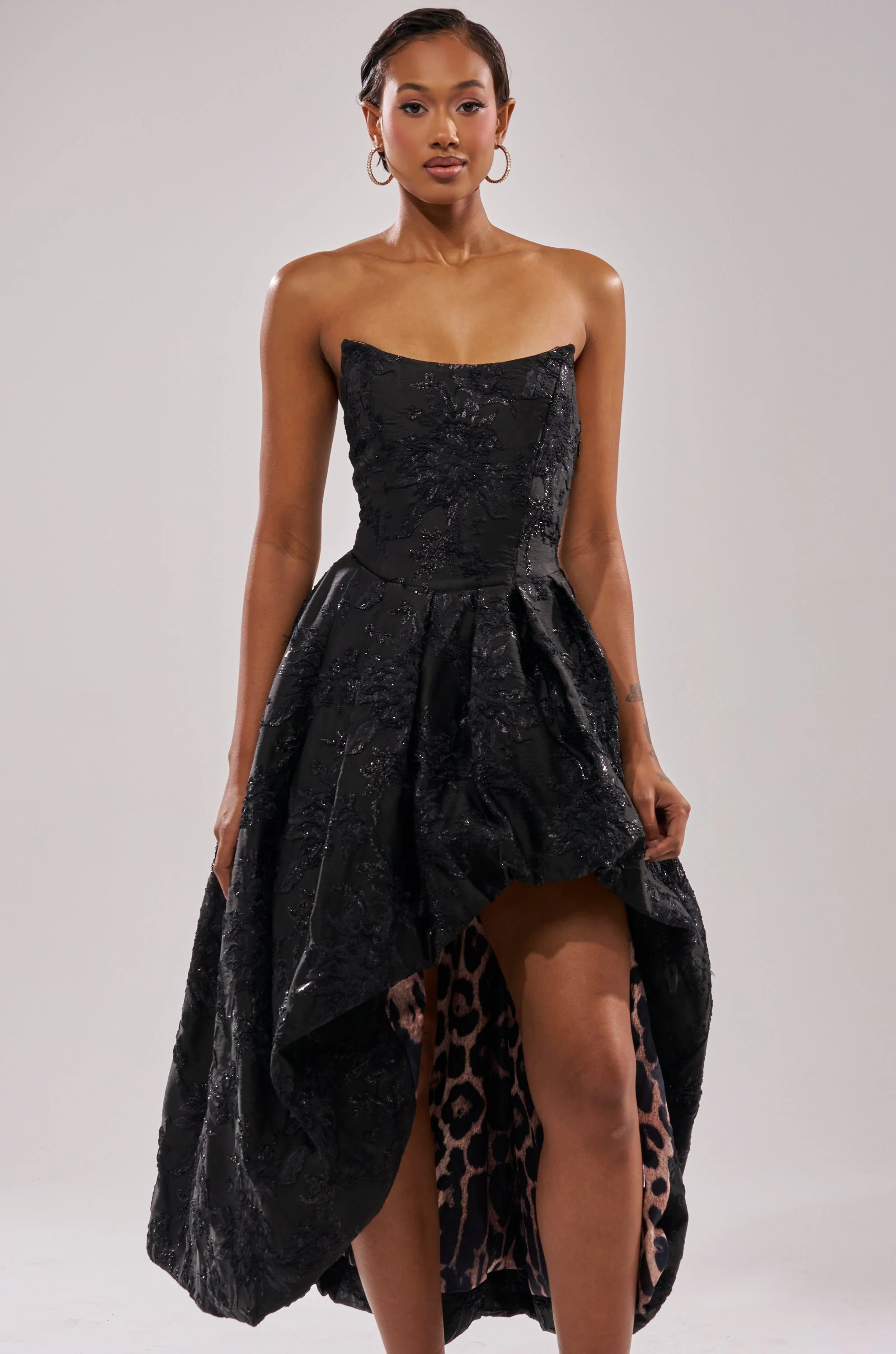 WILD THANG PRINTED HI LOW DRESS - Akira Store