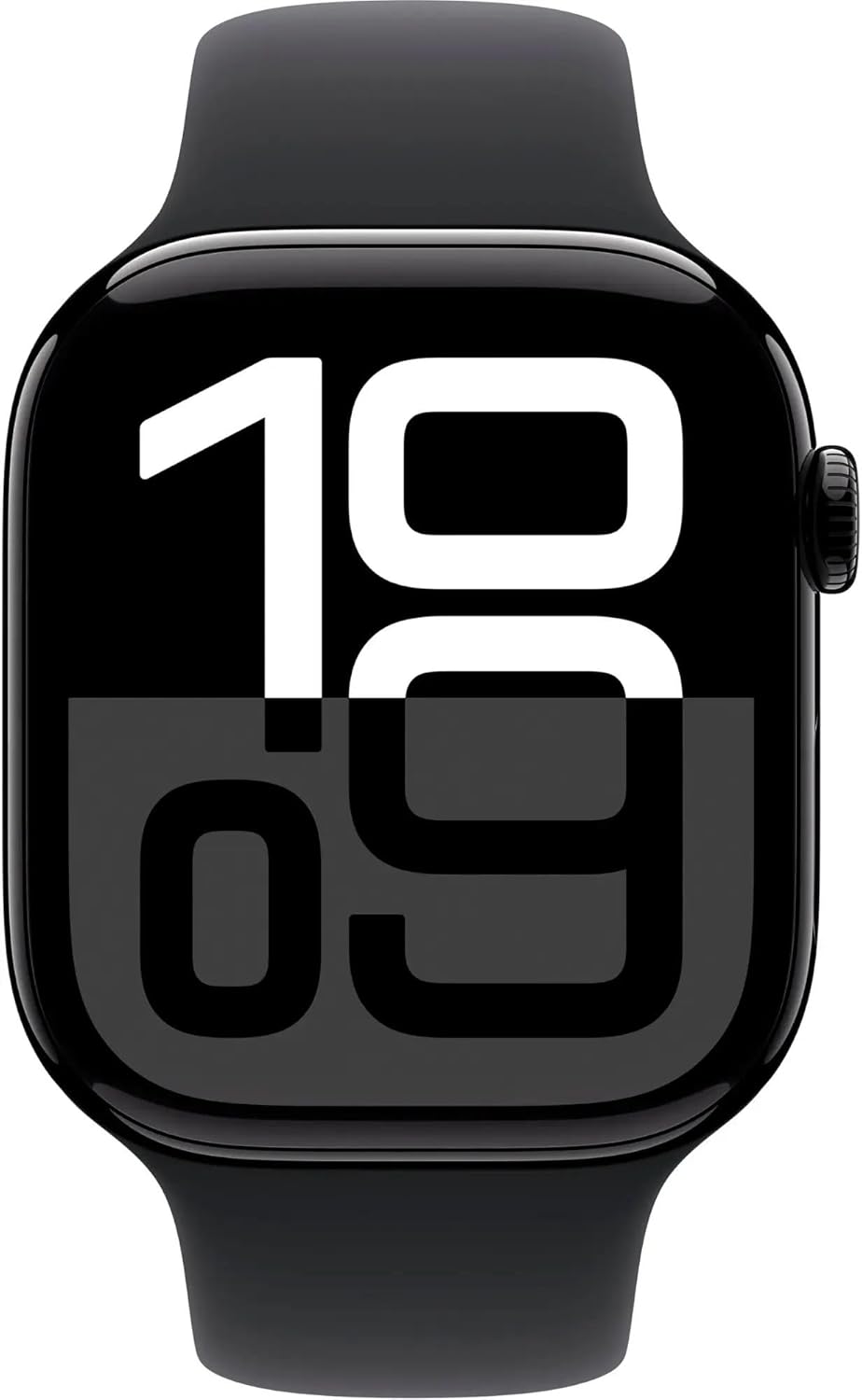 Apple Watch Series 10 [GPS + Cellular  46mm] - Jet Black Aluminum Case with Black Sport Band  M/L (Renewed)