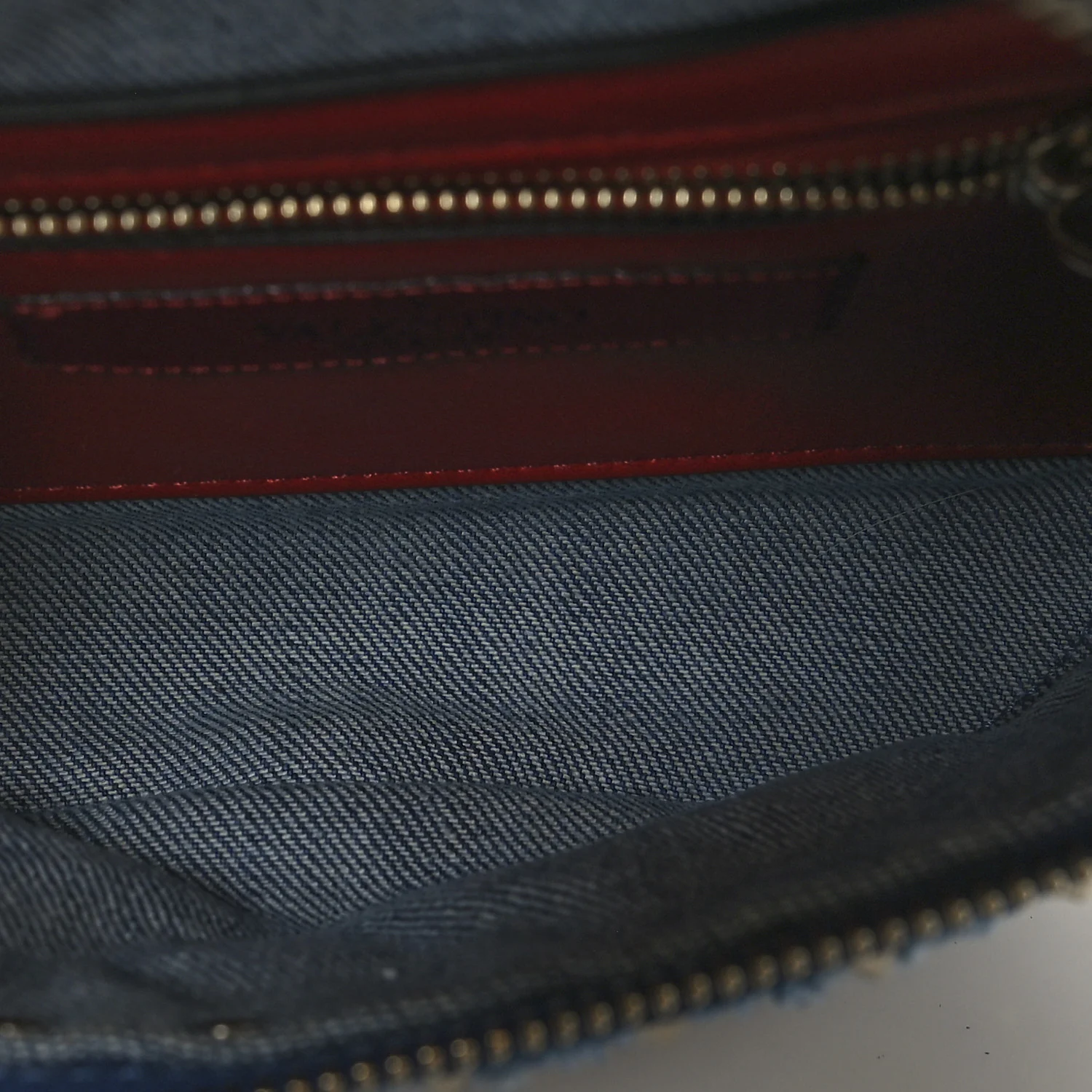Denim Rockstud Spike Belt Bag 95 Denim