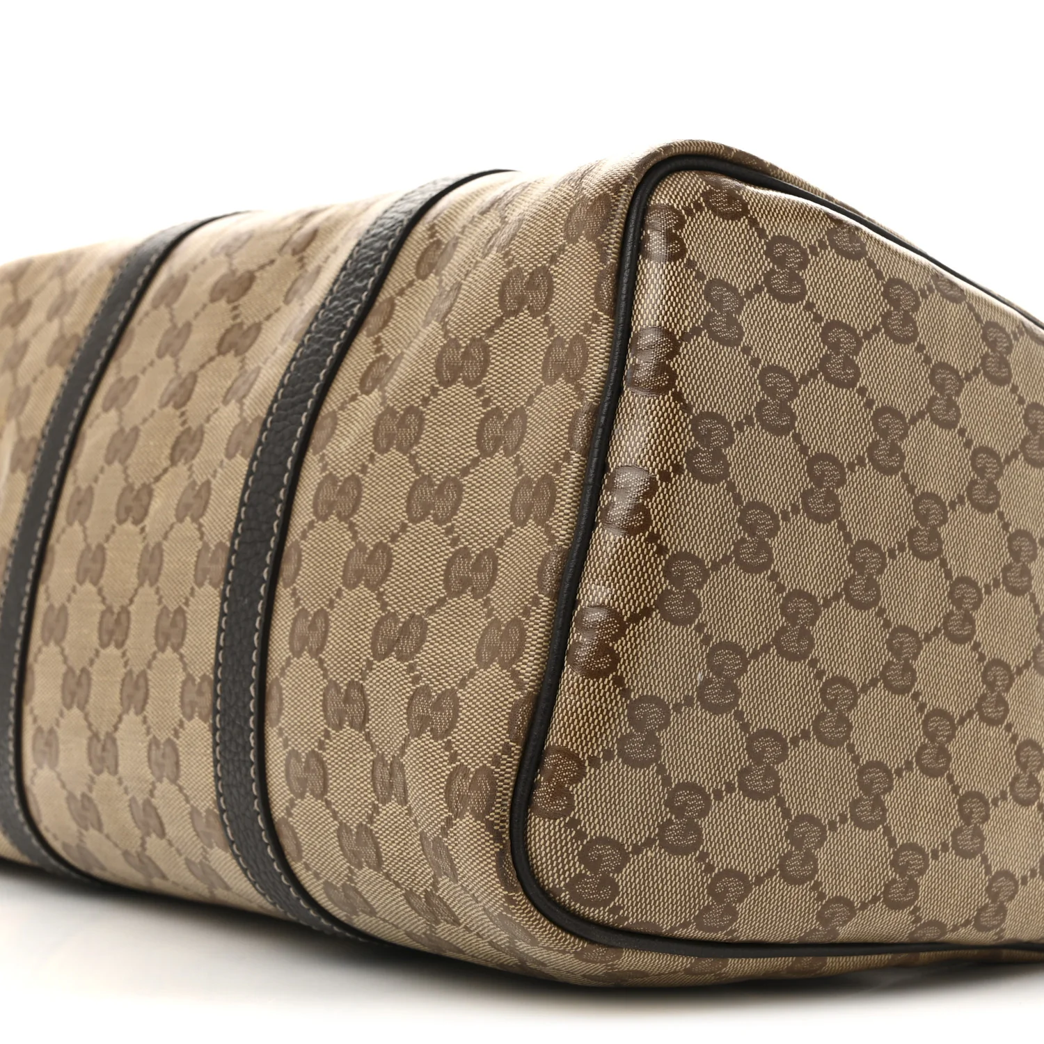 Crystal Monogram Medium Joy Boston Dark Brown