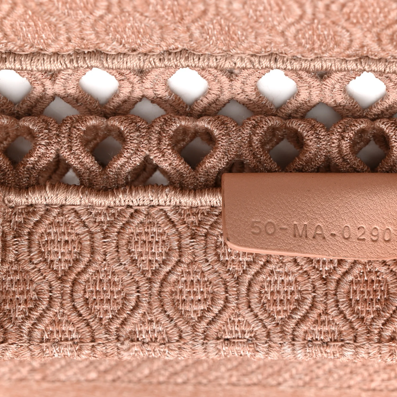Mesh Embroidered Medium Book Tote Clay