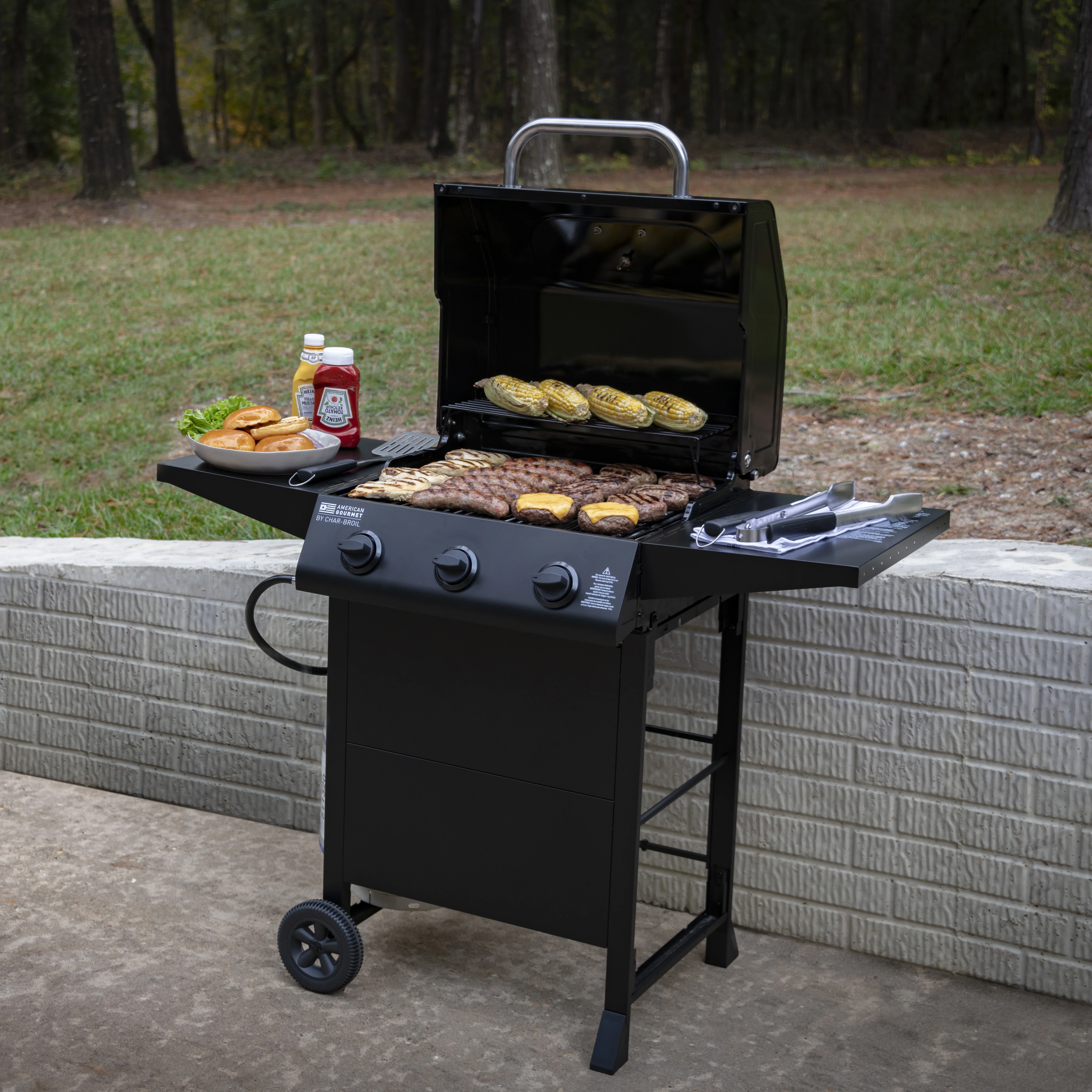 Gourmet by 3-Burner Cart Liquid Propane (LP) Gas Grill - Image 9