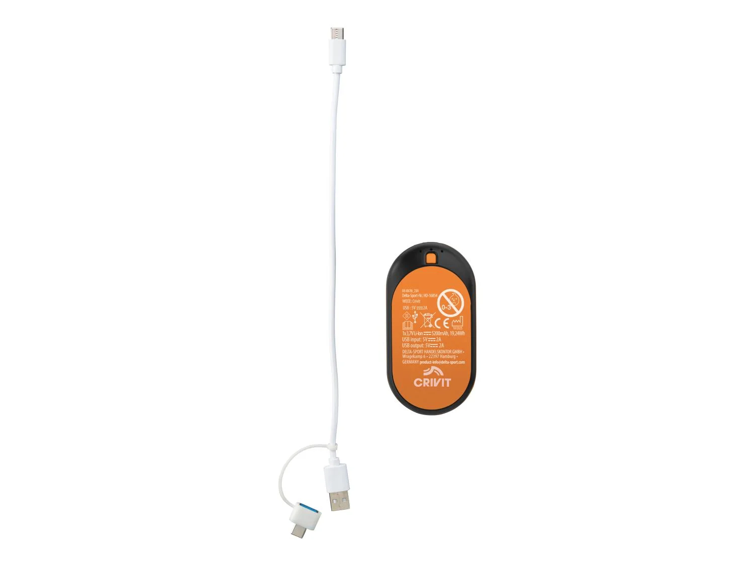CRIVIT Chauffe-mains rechargeable