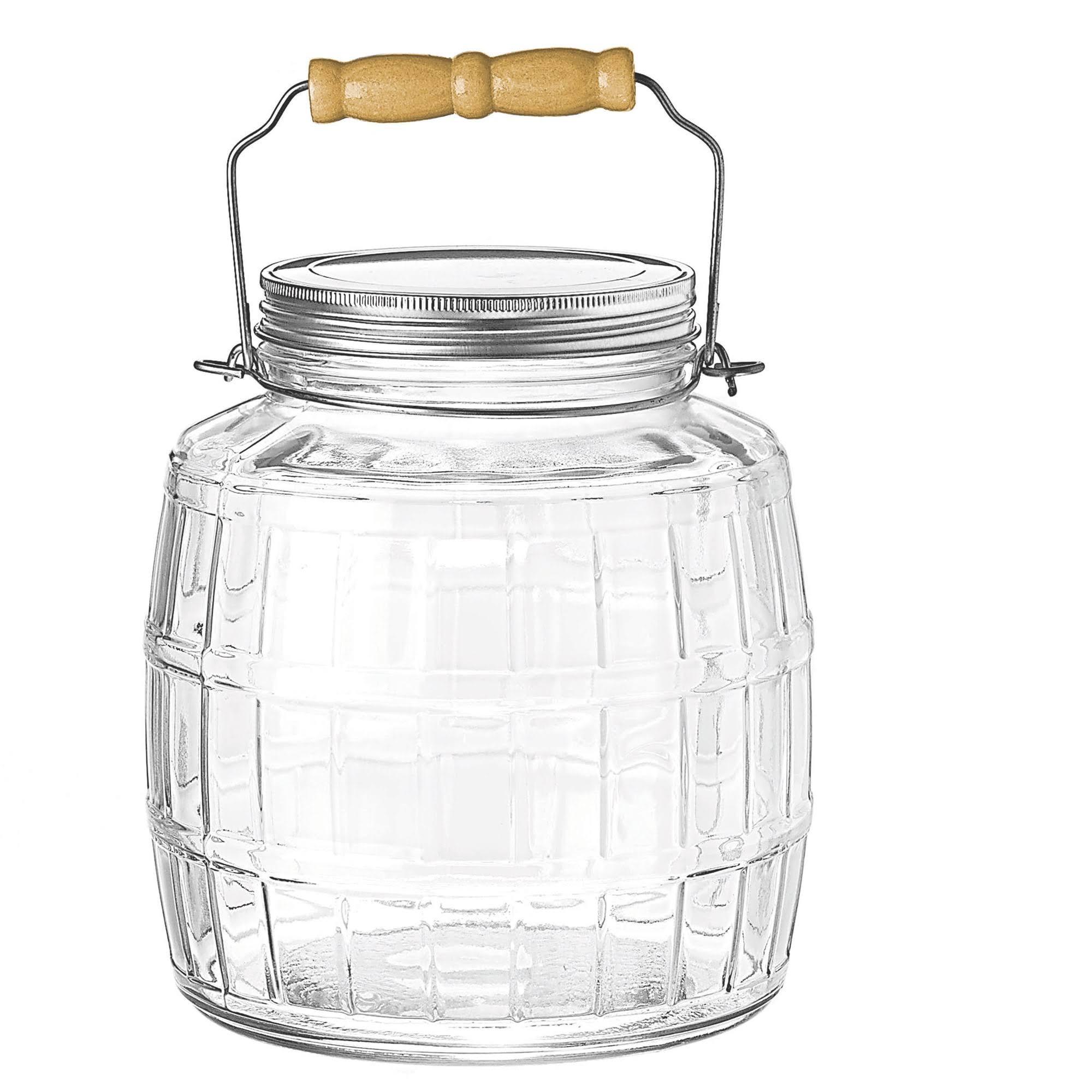 Anchor Hocking 1 Gallon Glass Barrel Jar with Lid
