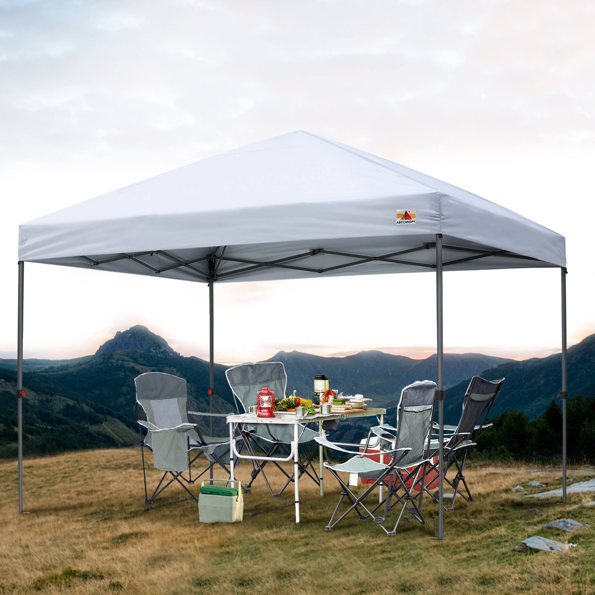 ABCCANOPY Durable Easy Pop Up Canopy Tent Outdoor Canopy Tent - 10ftx10ft - White