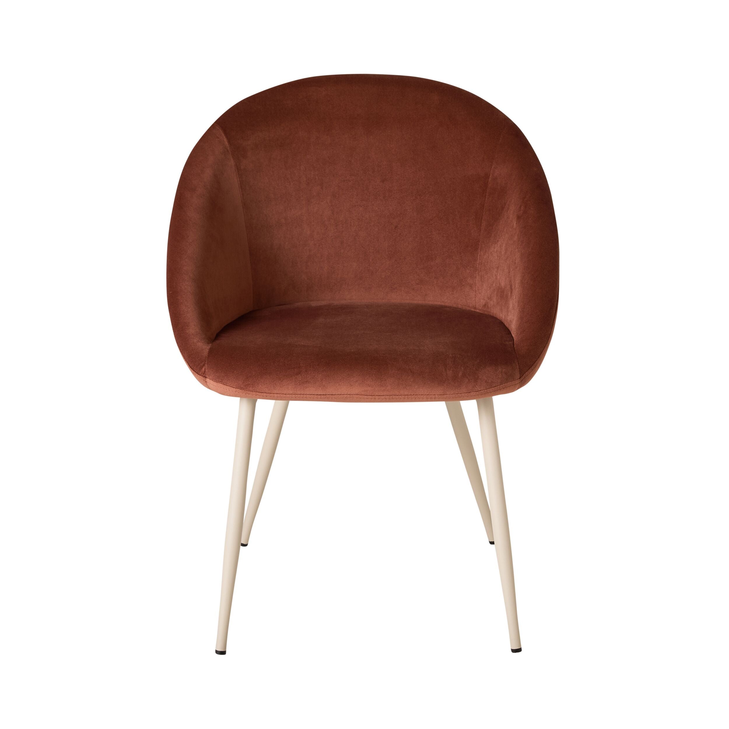 Aubrey Velvet Dining Chair Toffee