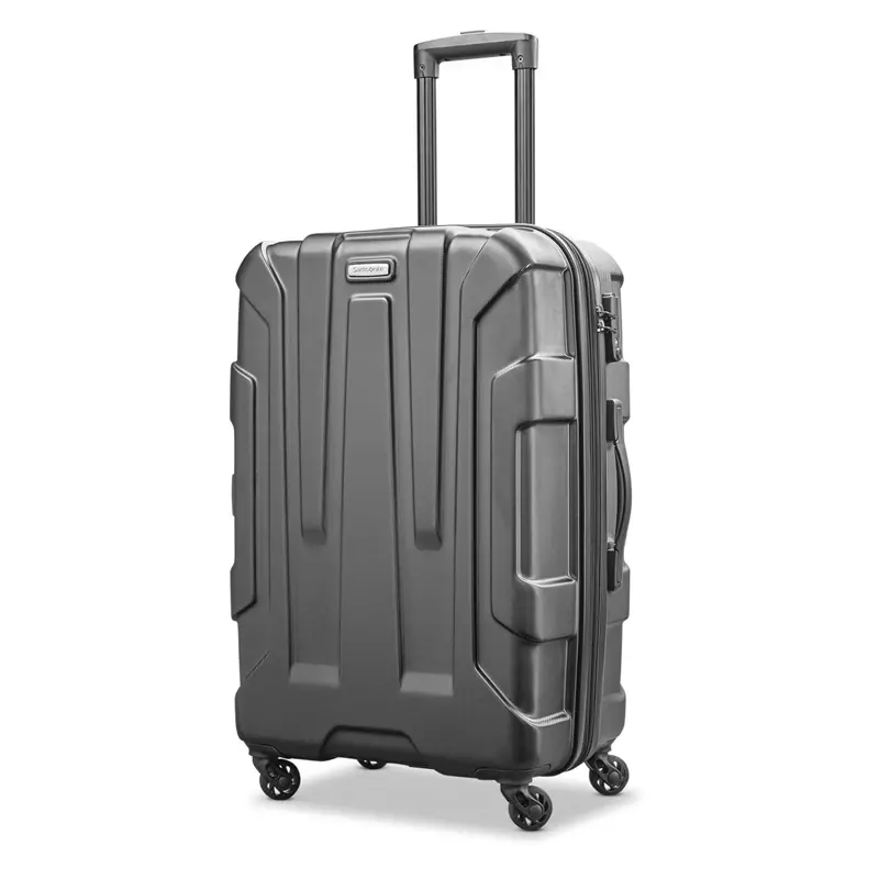 Black Centric Medium Spinner Checked Luggage | 2548-DHYRQ - SAMSONITE OUTLET