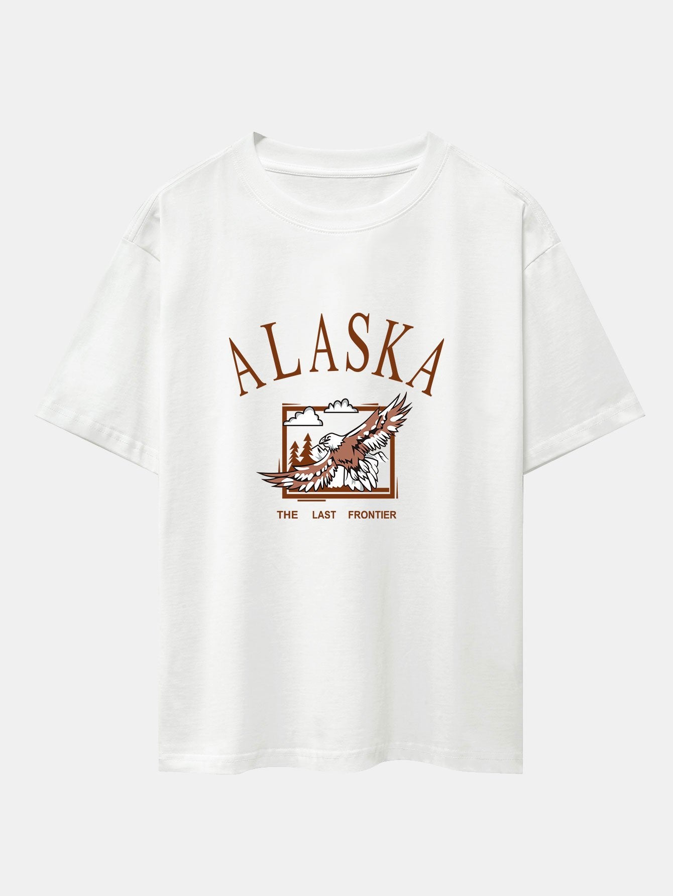 T-shirt oversize épais à imprimé aigle d'Alaska