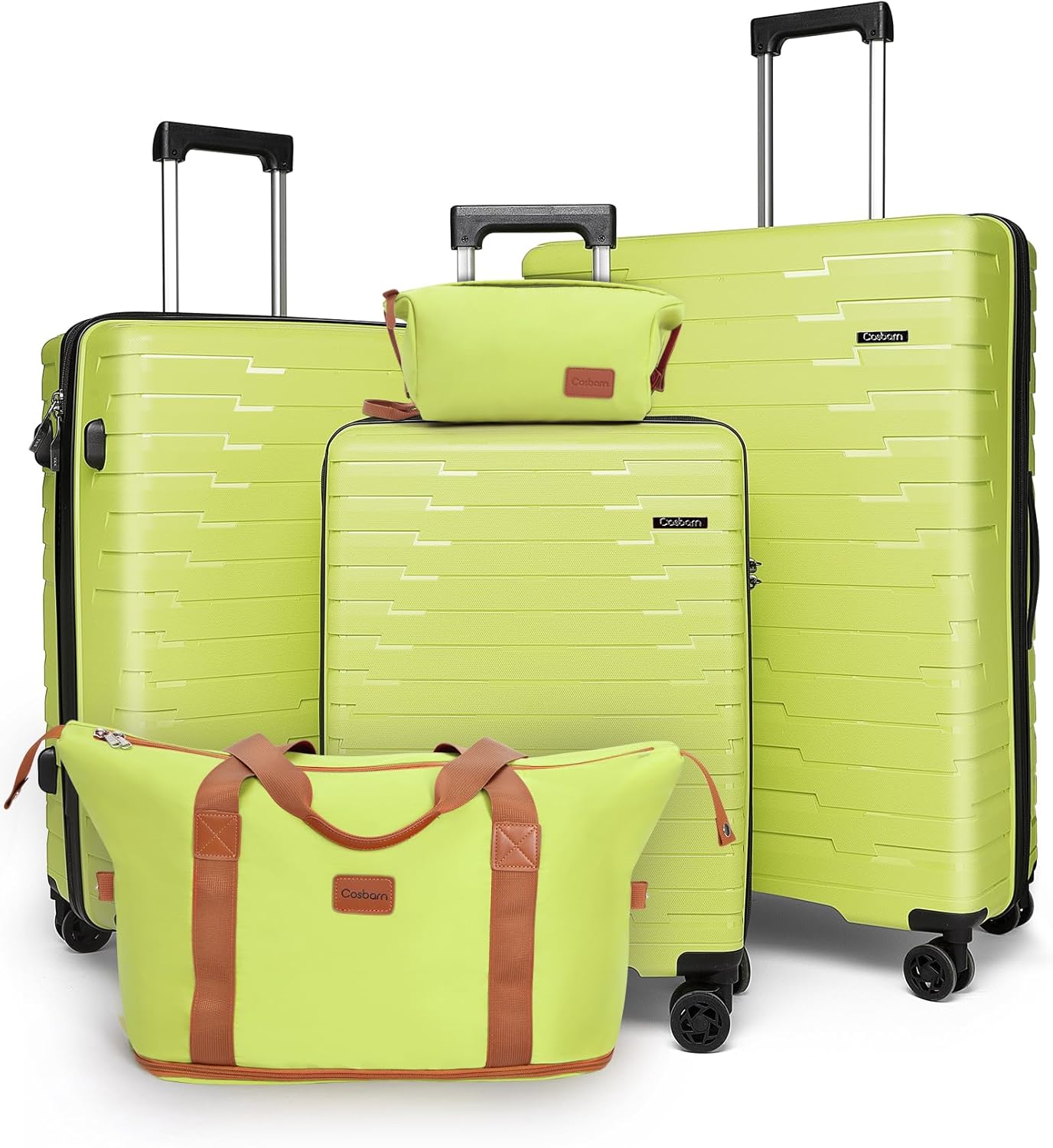Ensemble de 5 valises à roulettes, valise rigide en ABS avec roulettes multidirectionnelles