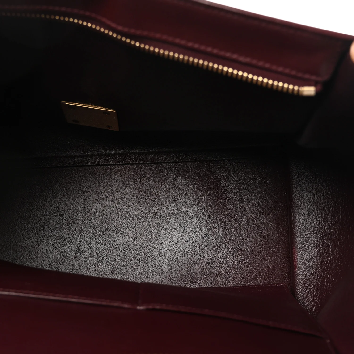 Satin Baby Grained Calfskin Small Tri-Color Trapeze Carmin