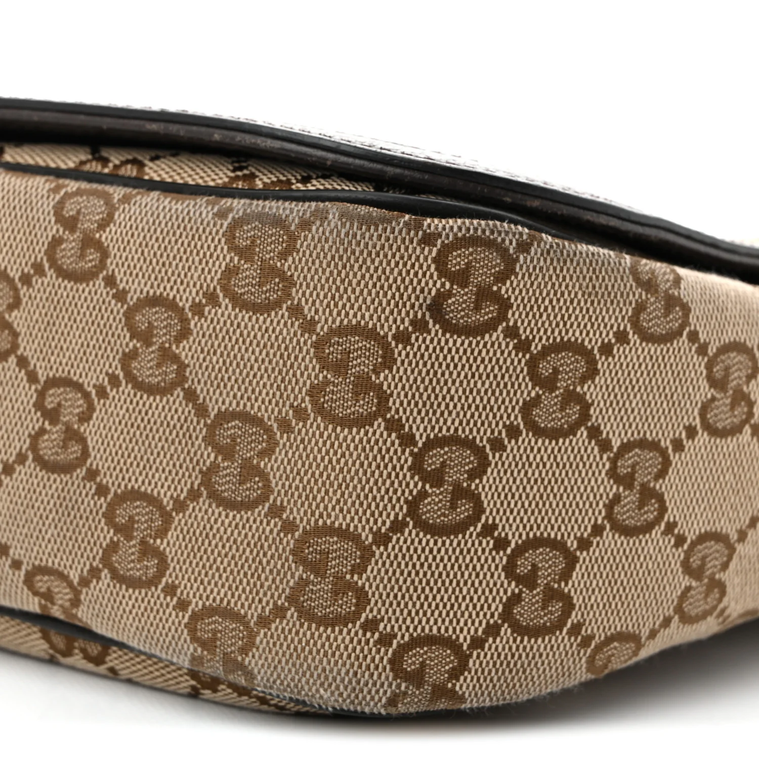 Monogram Flap Messenger Bag Beige Dark Brown